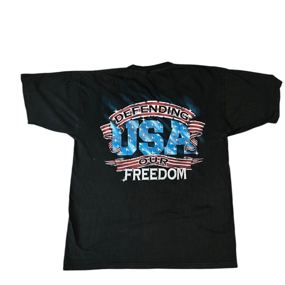 5/$25 USA Freedom “Unleash the Pride” “Defending our Freedom” t-shirt size L-XL - Picture 2 of 7